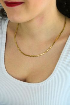 Złoty łańcuszek pancerka 585 – 3 mm, 60 cm DIA-LAN-14039-585 3mm 0236 (4).jpg